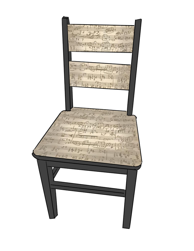 Music Sheet Chair | Digital Sketch by Jaeden Walton